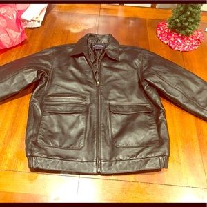 Class Club black medium men’s leather jacket